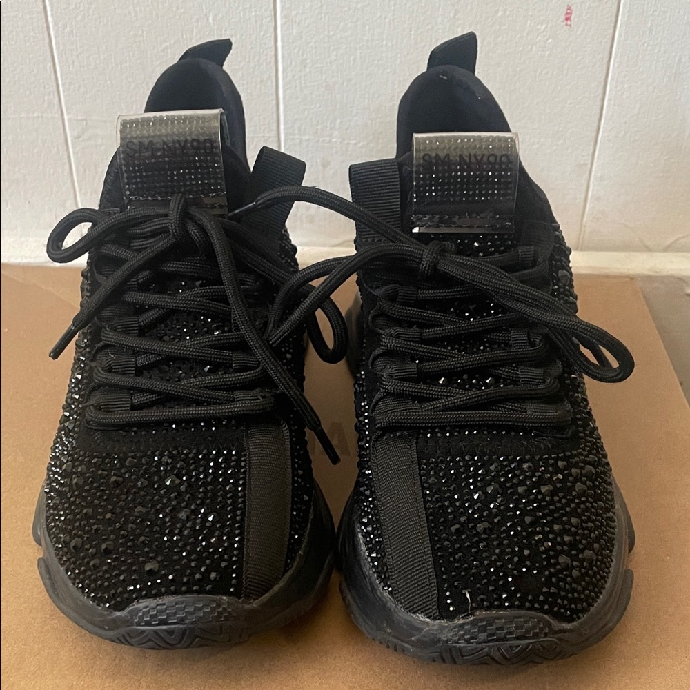 Steve Madden Black Rhinestone Sneakers